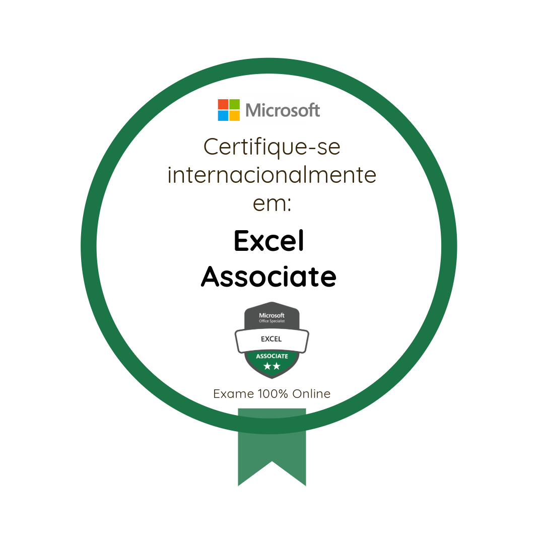 Certificado Especialista em Microsoft Office: Excel Associate (Aplicativos Microsoft 365)
